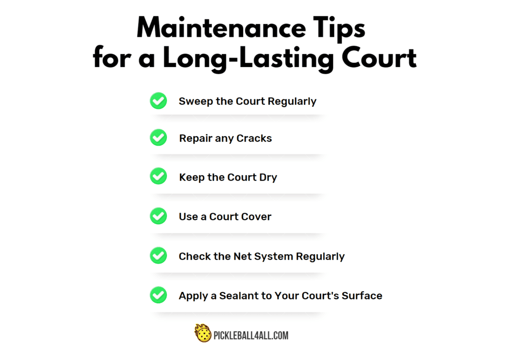 Maintenance Tips for a Long Lasting Court