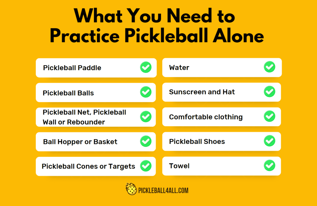 What You Need to Practice Pickleball Alone