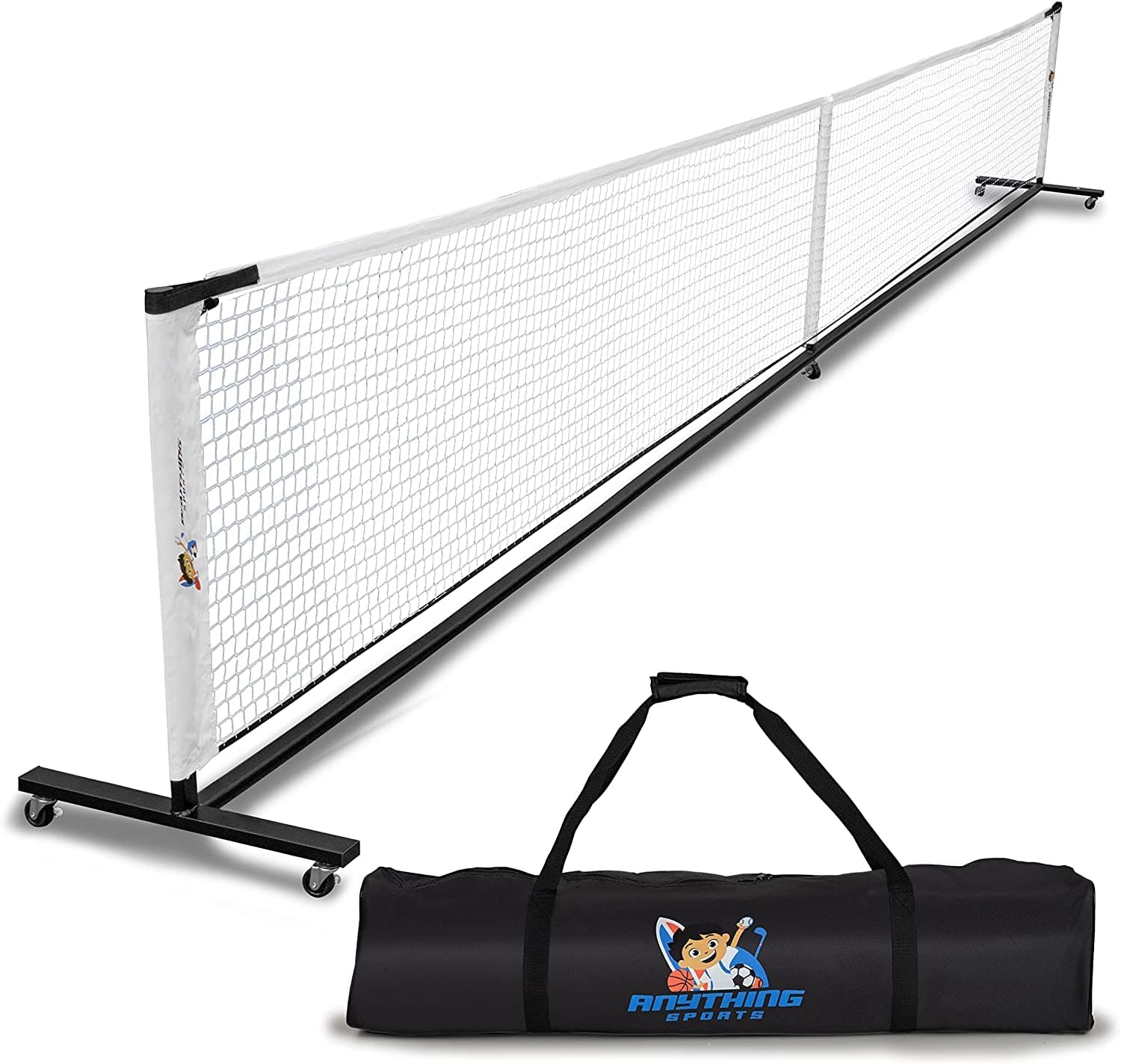 ANYTHING SPORTS Deluxe Heavy Duty Pickleball Net with Wheels 2.0