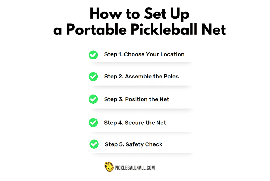 How to Set Up a Portable Pickleball Net