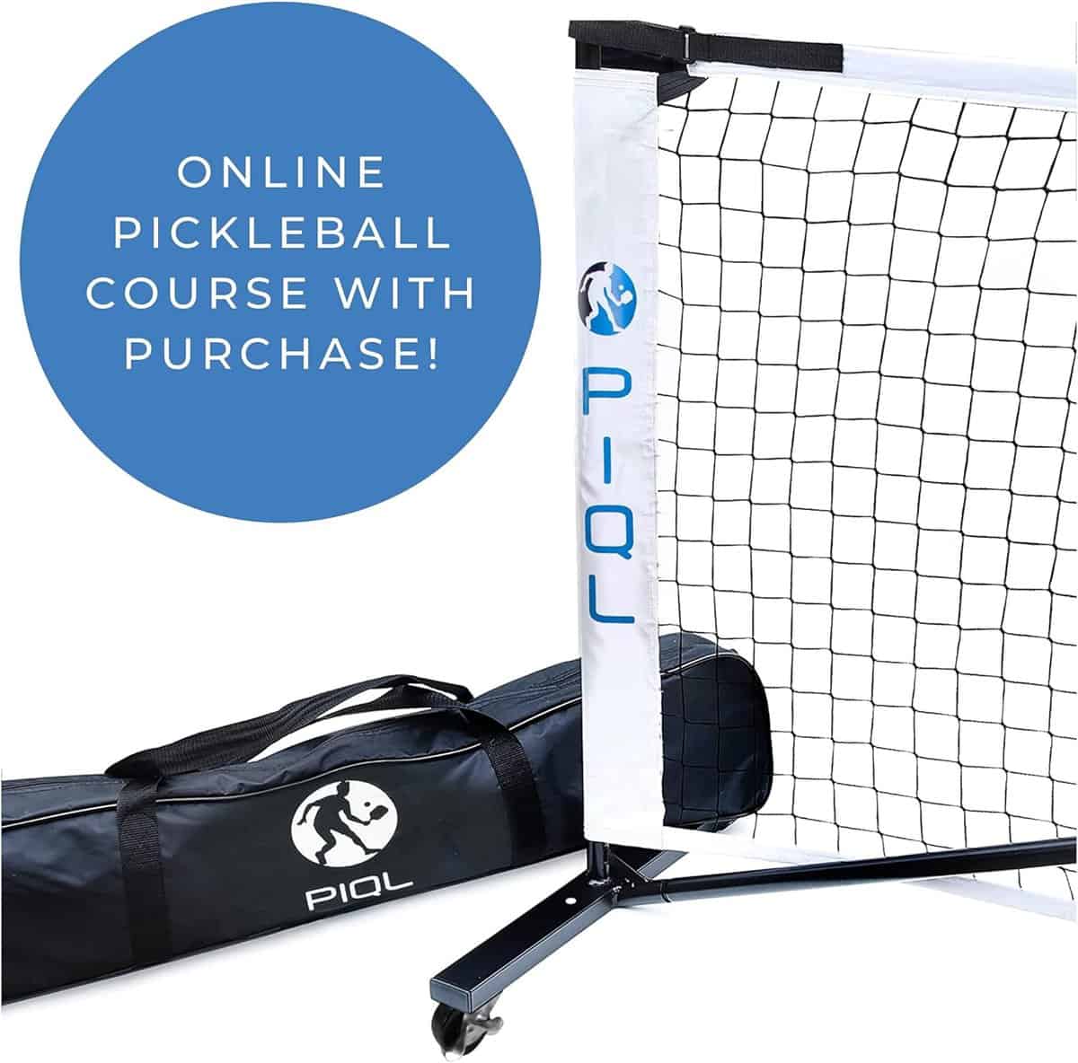 PIQL Portable Pickleball Net System with Wheels